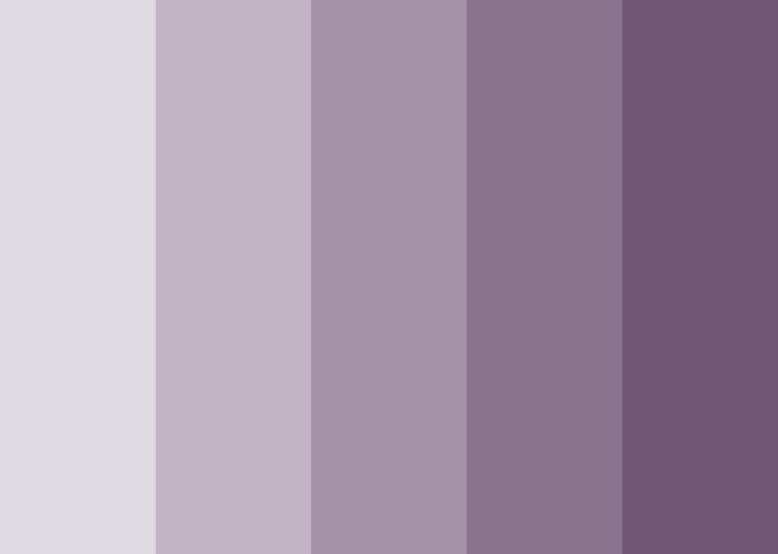 Five full-height vertical bands in progressively darker lavender and purple shades.